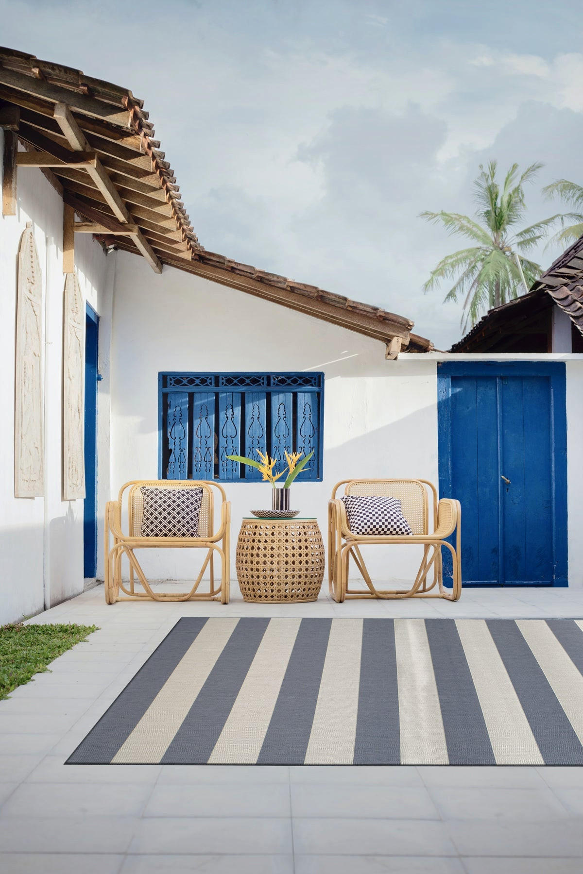 TEPPICH für Innen und Außen blau - Blau, Textil (140/200cm) - AFK Living