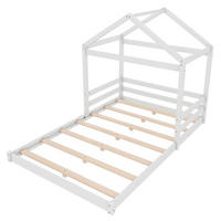 HAUSBETT 140/200 cm DE-03148, in Weiß - Weiß, Holz/Holzwerkstoff (140/200cm) - ComfortXL
