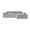 ECKSOFA Die Lässige Recamiere rechts - Grau, Textil (253/188cm) - Mokebo
