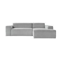ECKSOFA Die Lässige Recamiere rechts - Grau, Textil (253/188cm) - Mokebo