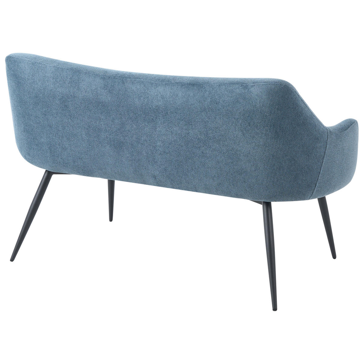 ESSZIMMERBANK 2-Sitzer Stoff Blau Arendal - Blau, Textil (134/79/58cm) - Beliani