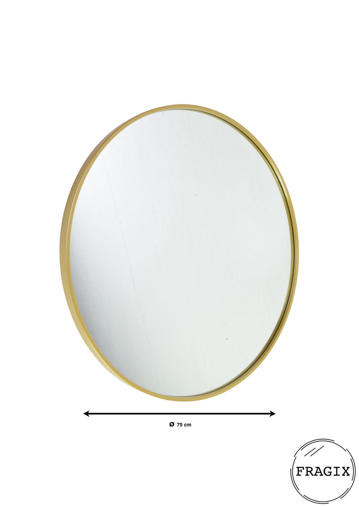 WANDSPIEGEL Boston Gold - Goldfarben, Metall (75/75/4cm) - Fragix