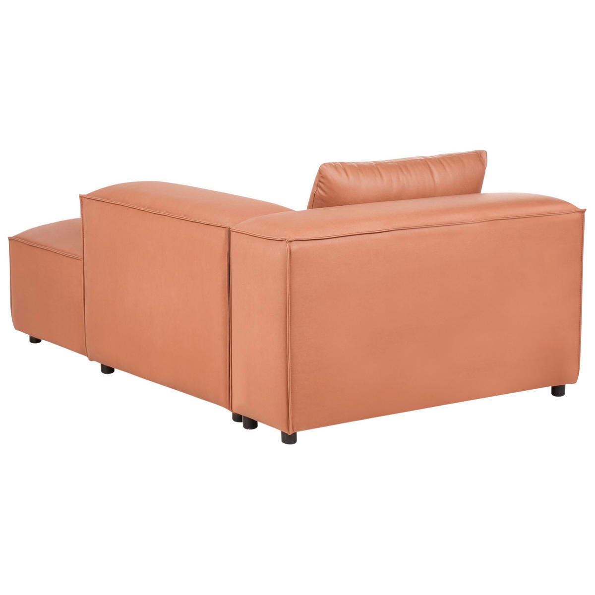 CHAISELONGUE-LINKSSEITIGE Stoff Goldbraun Brande - Goldfarben, Textil (121/70/184cm) - Beliani