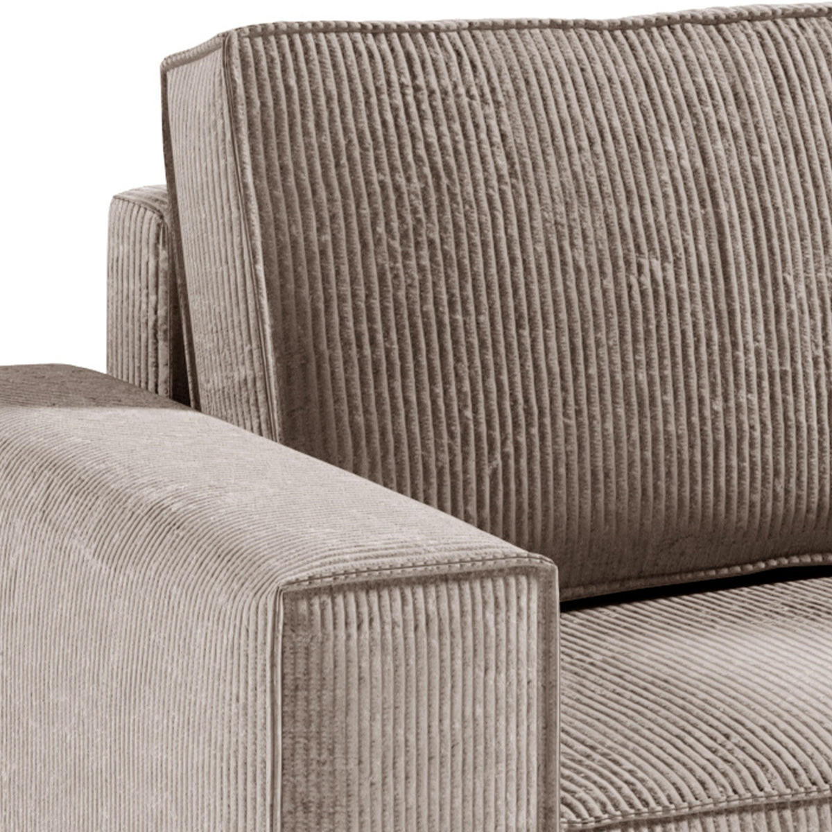 ECKSOFA Isaac 4 Sitzplätze Taupe - Taupe, Holzwerkstoff (294/185cm) - Petits-meubles