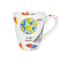 BECHER Love Letter E in Bunt - 350 ml - Multicolor, Keramik (0.35L) - Blond Amsterdam