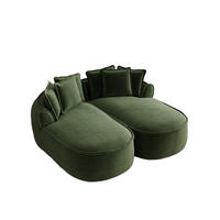 SCHLAFSOFA DE-34260 modular Grün - Grün, Textil (164/67/184cm) - ComfortXL