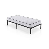 METALLBETT Klappbares mit Matratze 90x190 cm Schwarz - Schwarz, Metall - Akord