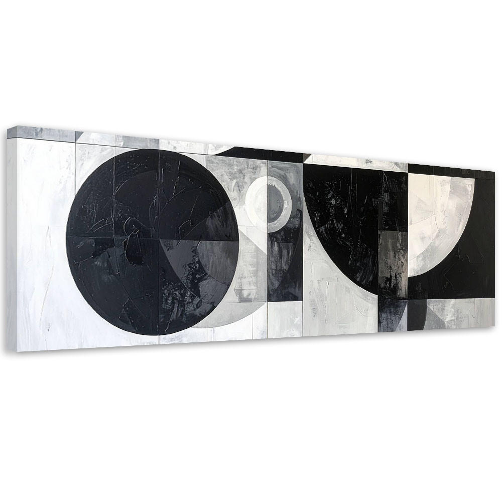 LEINWANDBILD 3D und geometrisch 150x50cm - Schwarz, Textil (150/50cm) - Feeby