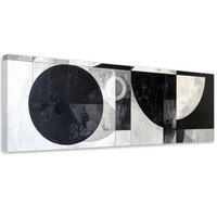 LEINWANDBILD 3D und geometrisch 150x50cm - Schwarz, Textil (150/50cm) - Feeby