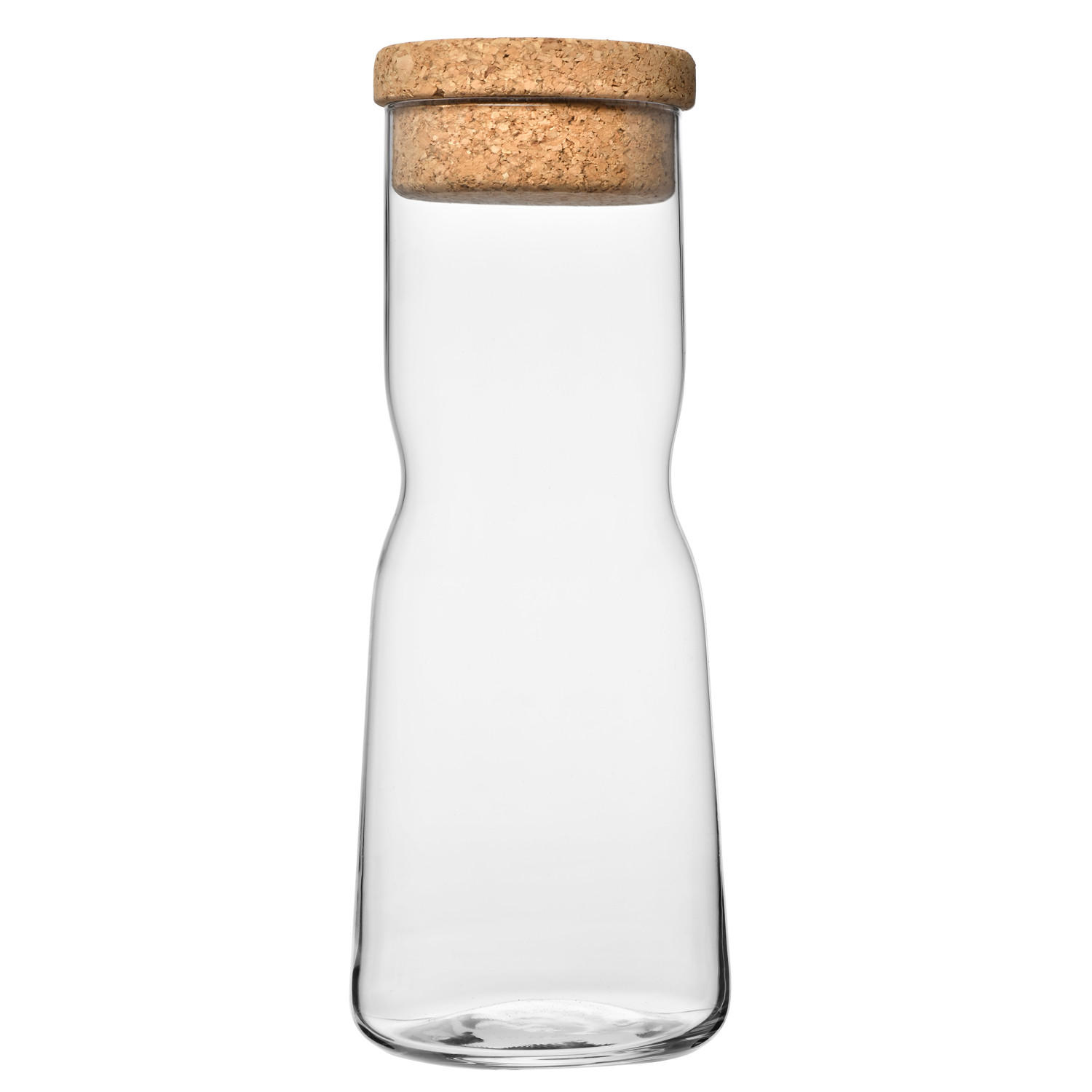 KARAFFE MIT KORK DECKEL, 1 Stk., 1000 ml - Transparent, Glas (1L) - Krosno Glass