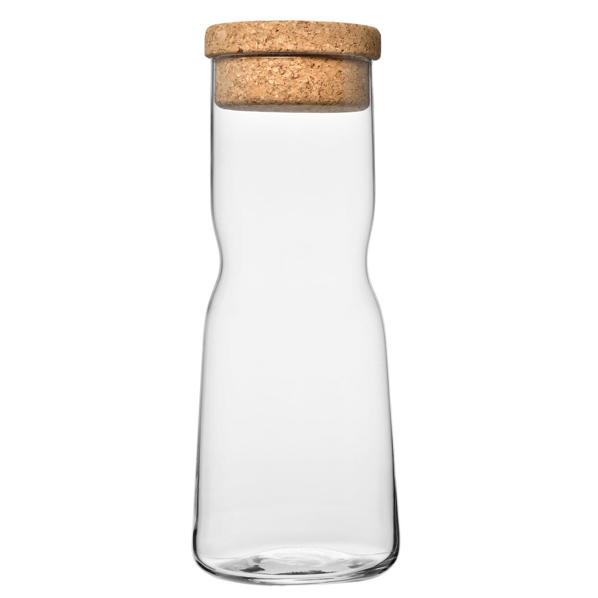 KARAFFE MIT KORK DECKEL, 1 Stk., 1000 ml - Transparent, Glas (1L) - Krosno Glass