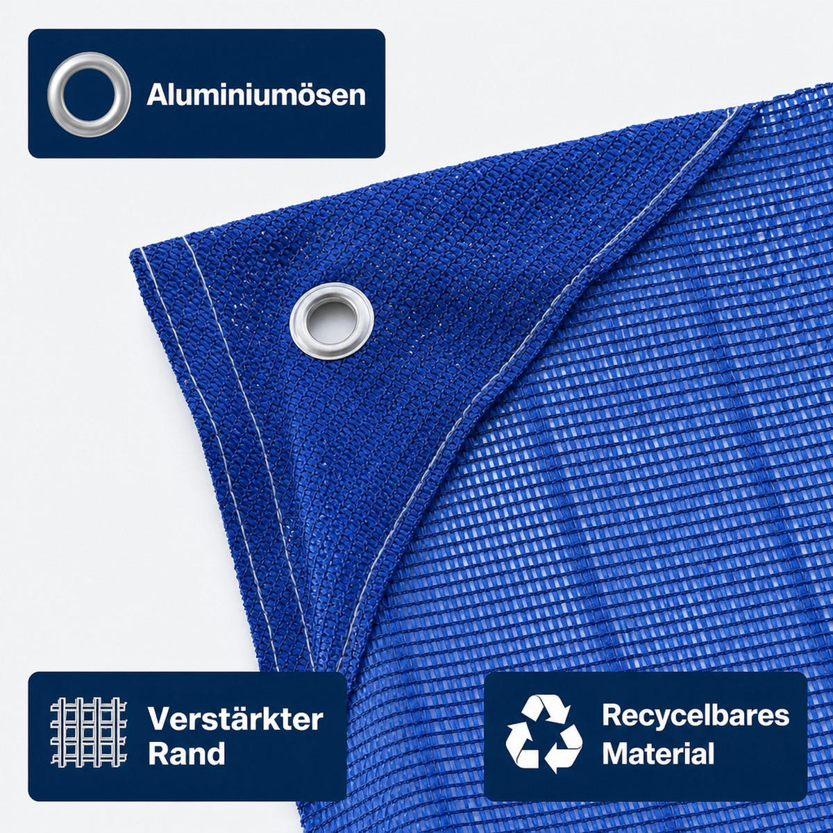 BAUZAUNNETZ blau 1,80m x 3,45m - Blau, Kunststoff (180/30cm) - KLASEBO