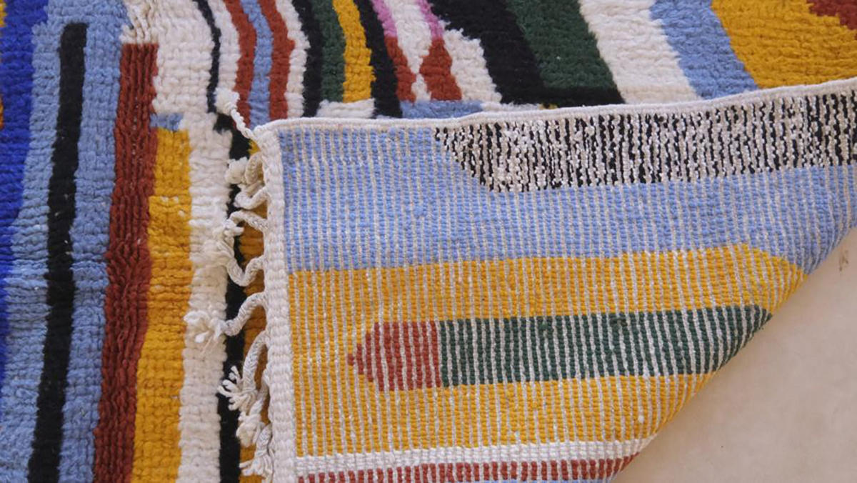 BERBERTEPPICH aus Marokko abstrakt farbig mehrfarbig - Multicolor, Naturmaterialien (219/282cm) - AFK Living