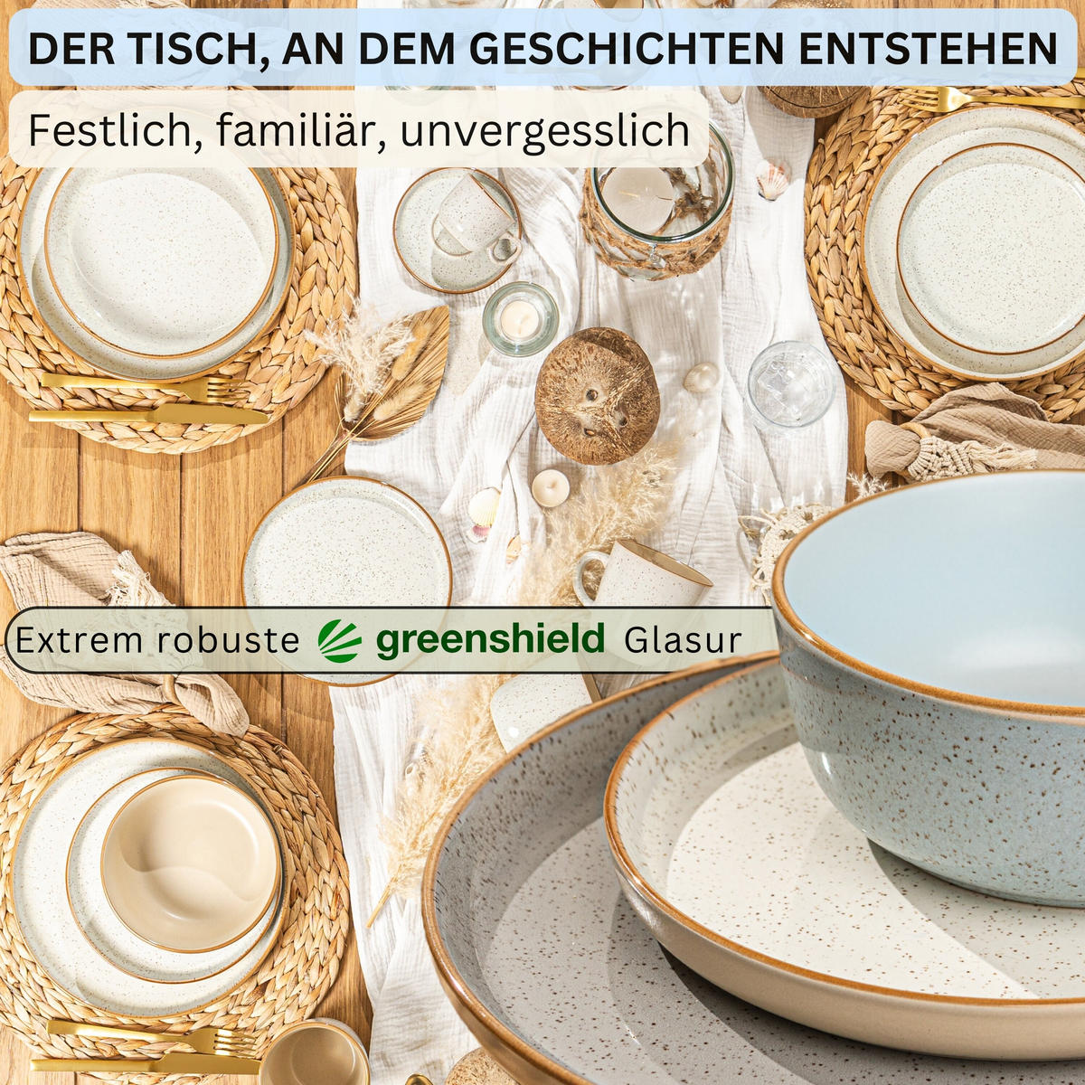 TAFELSERVICE RIO - 12 teilig aus Steingut - Multicolor, Keramik (32/33/38.5cm) - Sänger