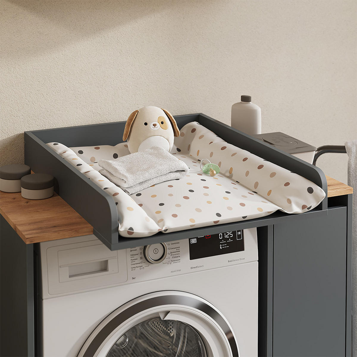 SKŘÍŇKA NA PRAČKU Viktor Antracit/zlatý dub - medově dubová/antracitová, kompozitní dřevo (93.6/88.2/60.3cm) - Vicco