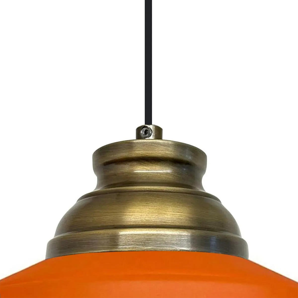 PENDELLEUCHTE Noir - Orange, Metall (40/40/21cm) - Bamyum