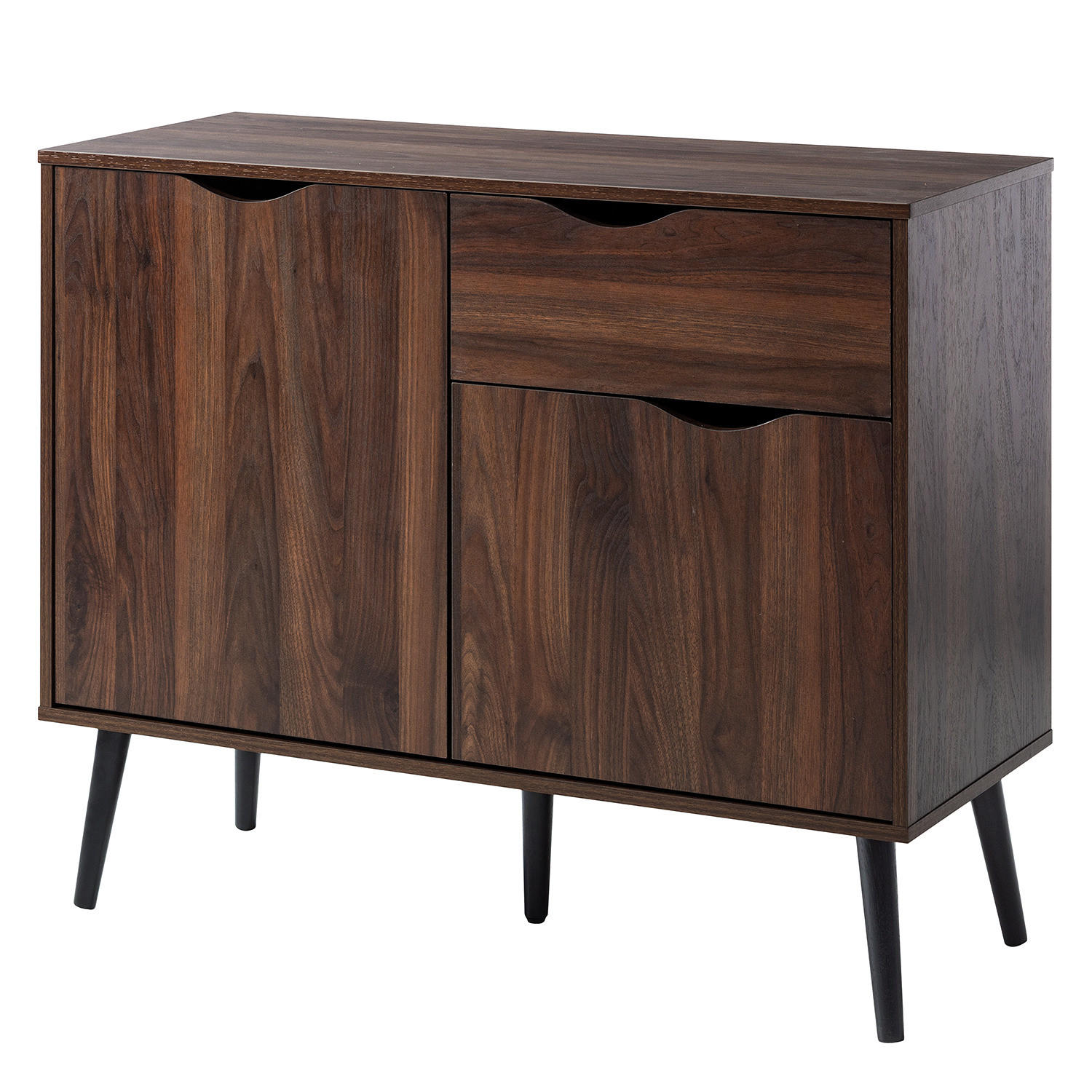 KOMMODE - 1 Schublade, Walnuss Dekor - Walnussfarben, Holz/Holzwerkstoff (99/81/39cm) - home24