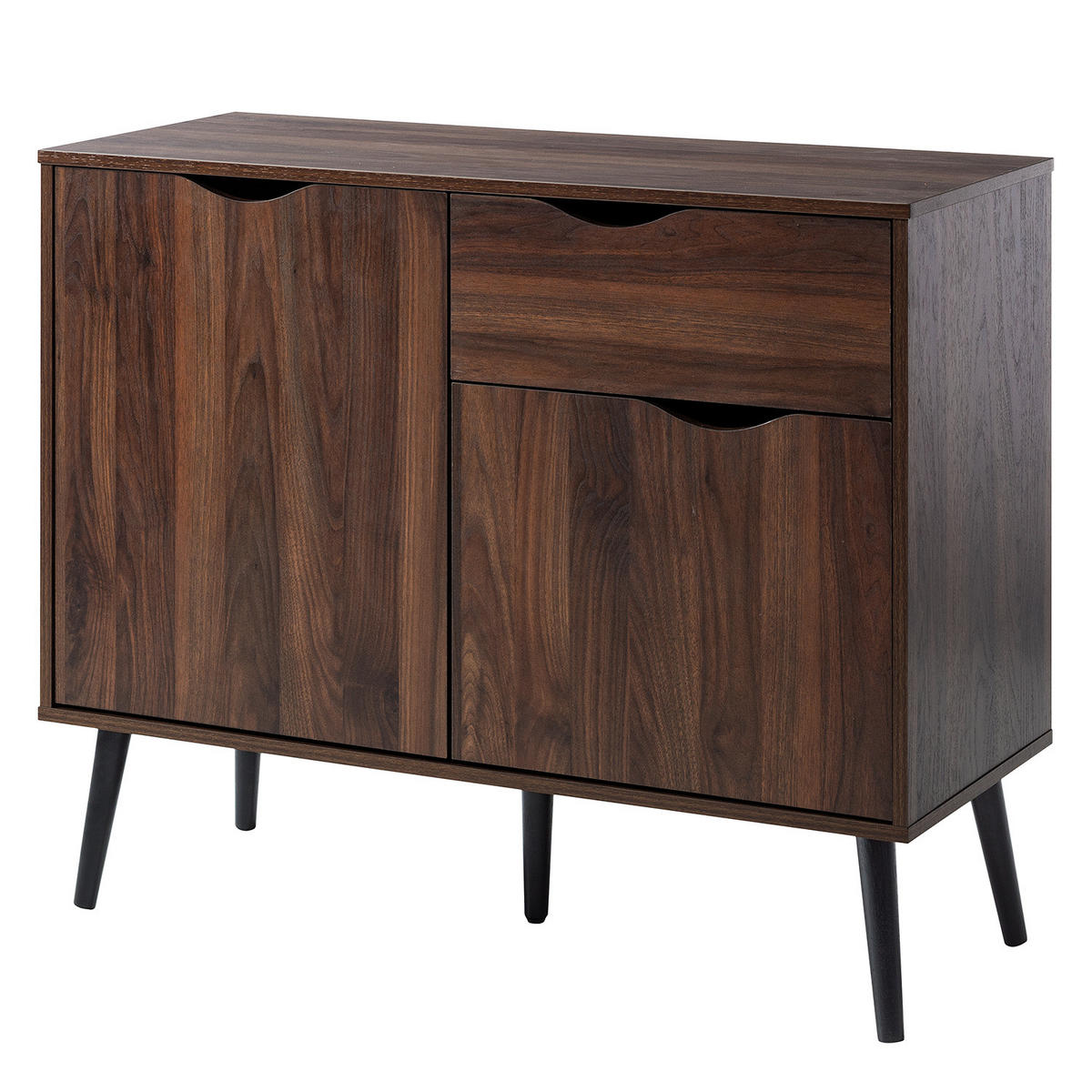 KOMMODE - 1 Schublade, Walnuss Dekor - Walnussfarben, Holz/Holzwerkstoff (99/81/39cm) - home24