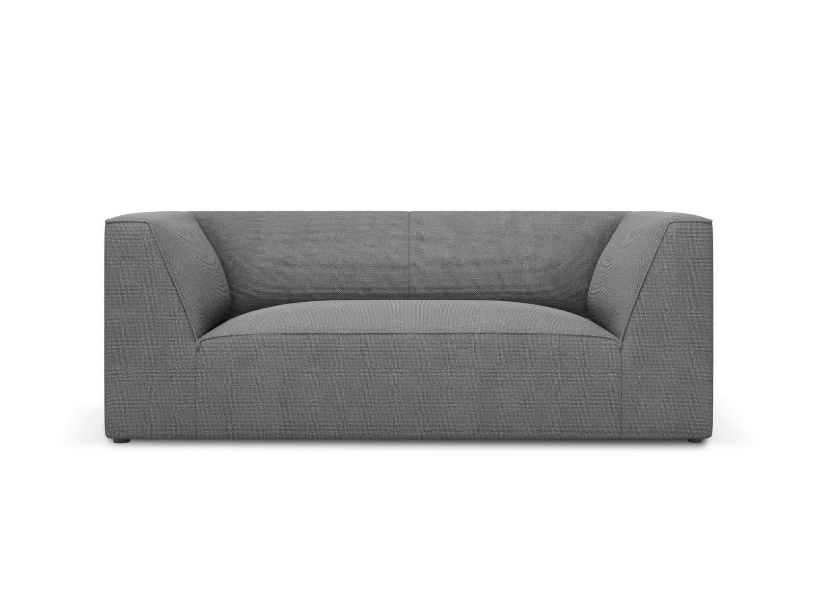 SOFA Ruby aus strukturiertem Stoff grau 2 Sitzplätze - Grau, Textil (174/69/93cm) - Micadoni