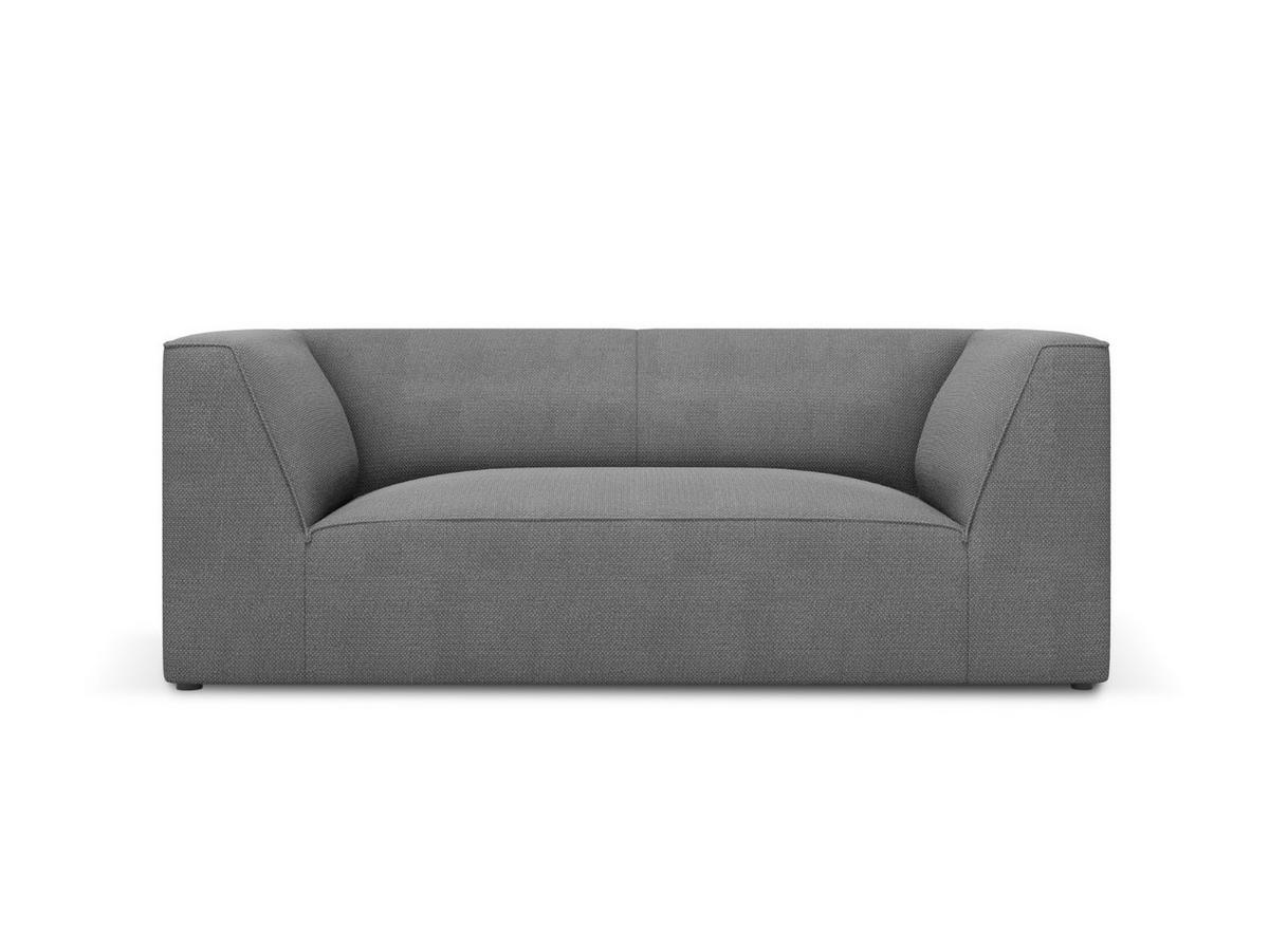SOFA Ruby aus strukturiertem Stoff grau 2 Sitzplätze - Grau, Textil (174/69/93cm) - Micadoni