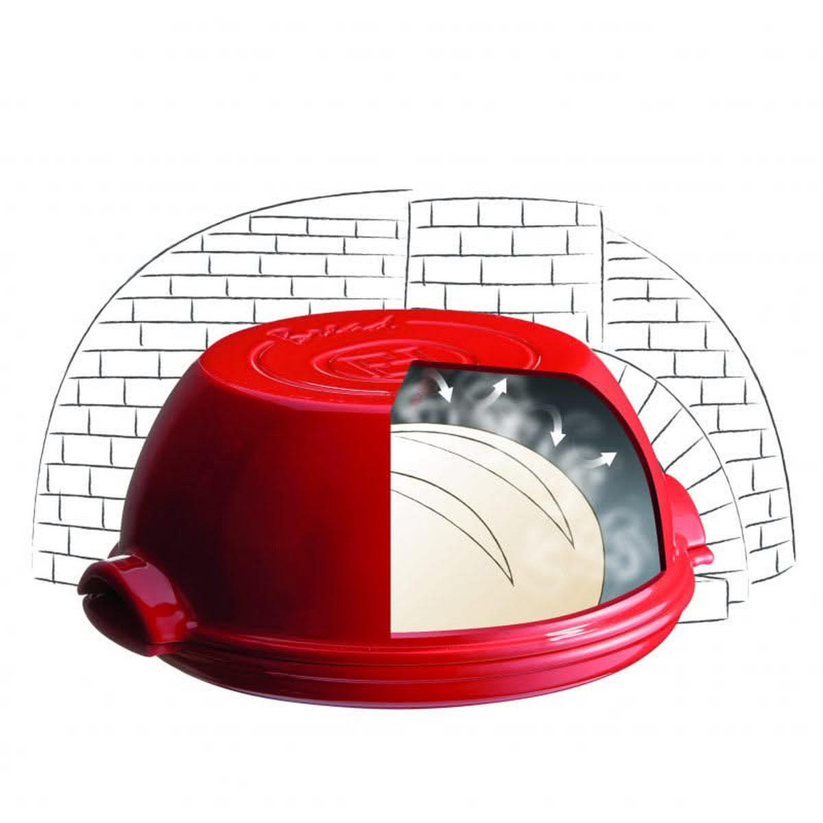 BROTBACKFORM Grand Cru - ø 32 cm / 5.2 Liter - Rot, Keramik (30/14/33cm) - Emile Henry