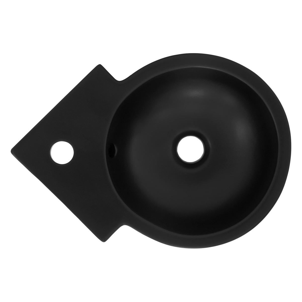 WASCHBECKEN - Schwarz, Keramik (36/13/45cm) - ML-DESIGN