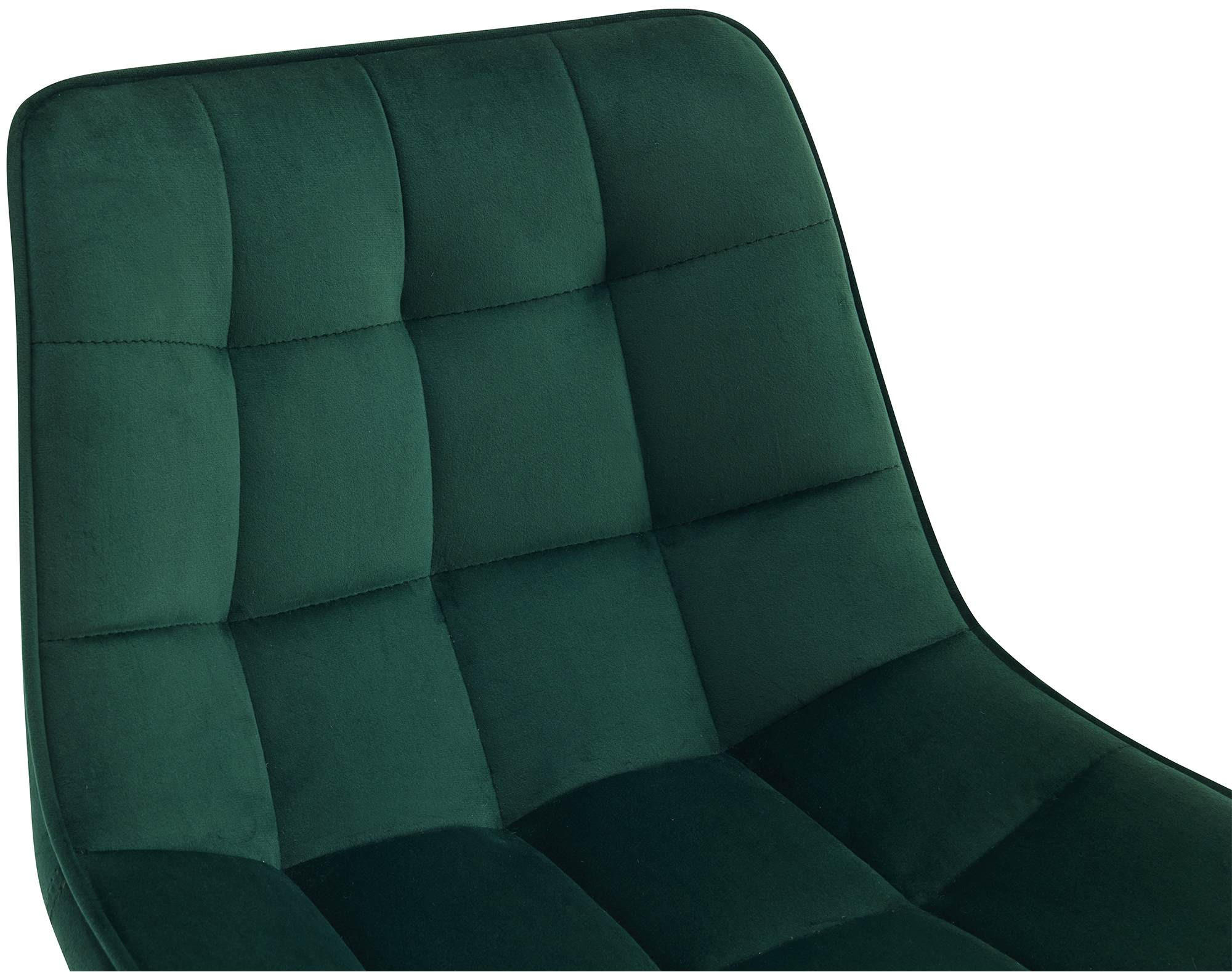 BARHOCKER 2er Set Samt grün - Schwarz/Grün, Textil/Metall (47/106/52cm) - CLP