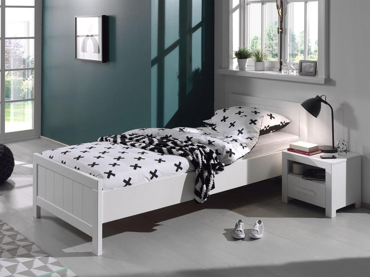 JUGENDZIMMEREINRICHTUNG Karalynn 1 Jugendzimmer komplett MDF Weiß - Weiß, Holz (200/77/100cm) - 58aufmkessel
