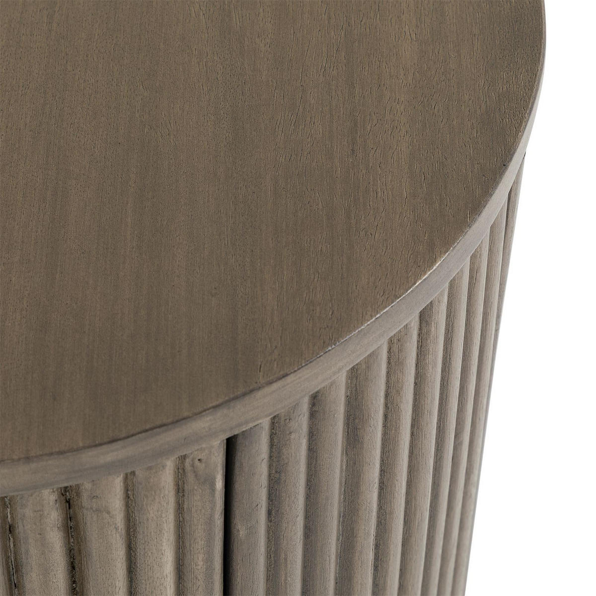 NACHTTISCH FLUTED grau - Grau, Metall (40/52/40cm) - IDIMEX