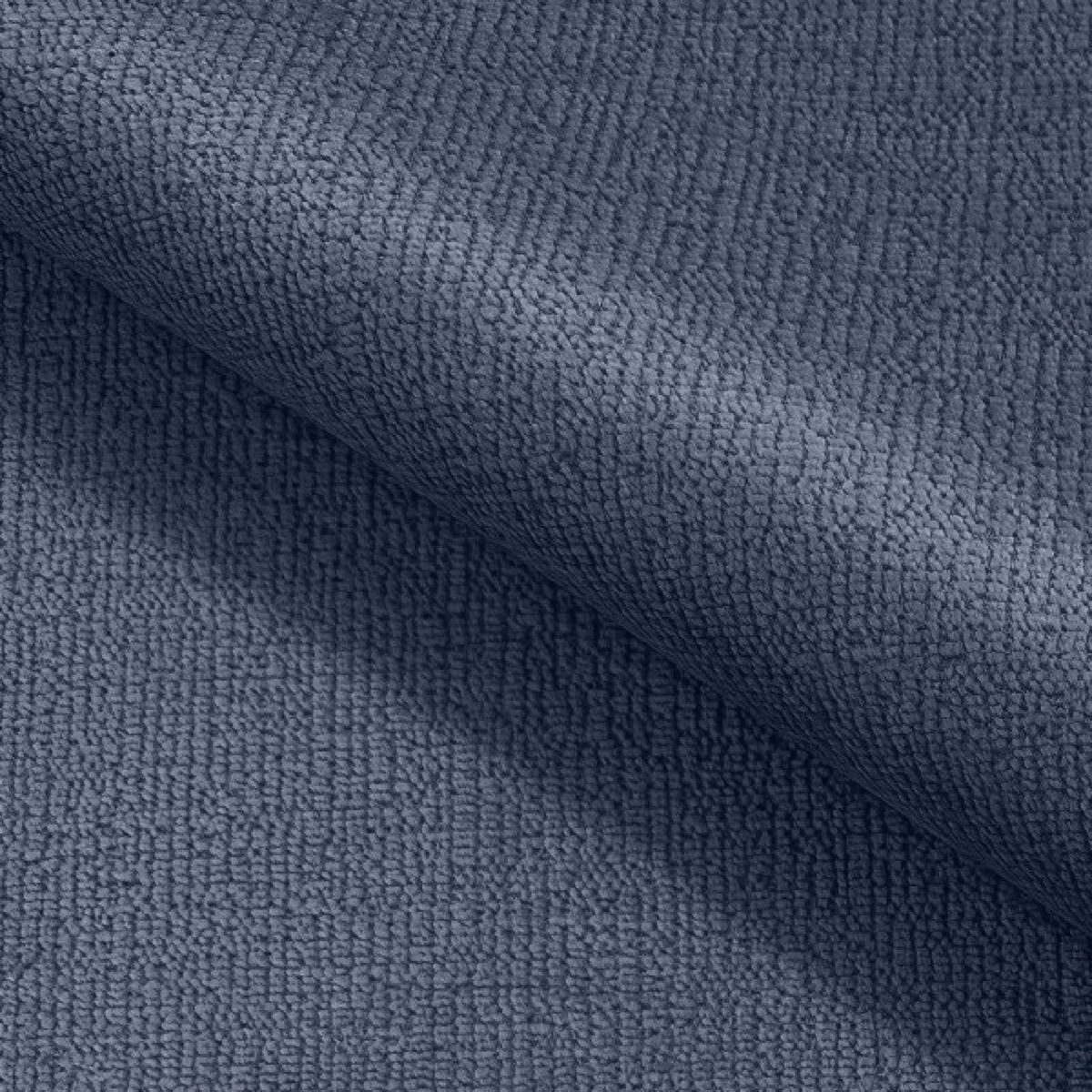 POUF Blau Mila Mit Steppungen Auf Schwarzen Niedrigen Beinen - Dunkelblau, Textil (72/43.5/72cm) - Sepro Meble