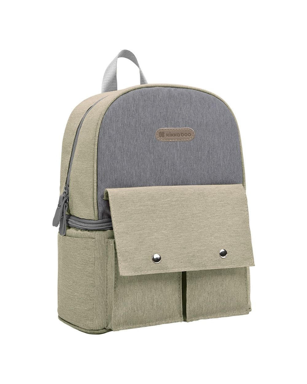 WICKELTASCHE Nia beige Rucksack, Reißverschlussöffnung, Thermofächer, Wickelunterlage, Fächer - Beige, Textil (7/35/30cm) - Kikka boo