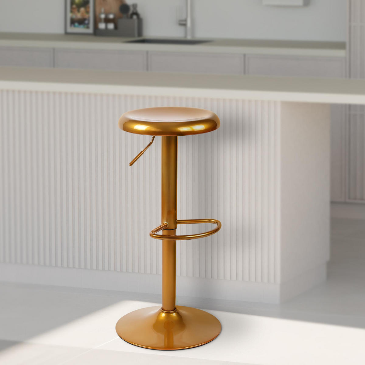 BARHOCKER Metall Gold - Goldfarben, Metall (38.5/58/38.5cm) - CLP