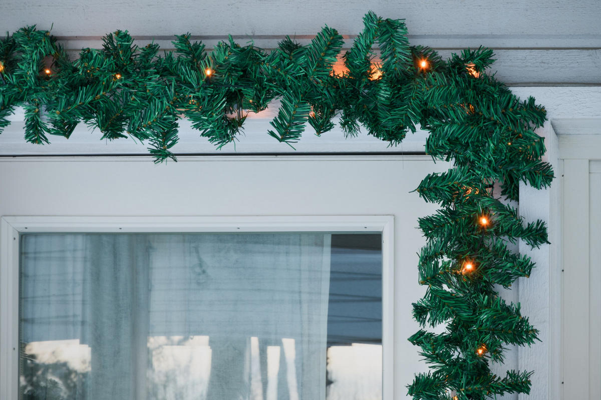 WEIHNACHTSGIRLANDE 80 LEDs 5 m warmweiß - Grün, Kunststoff (15cm)