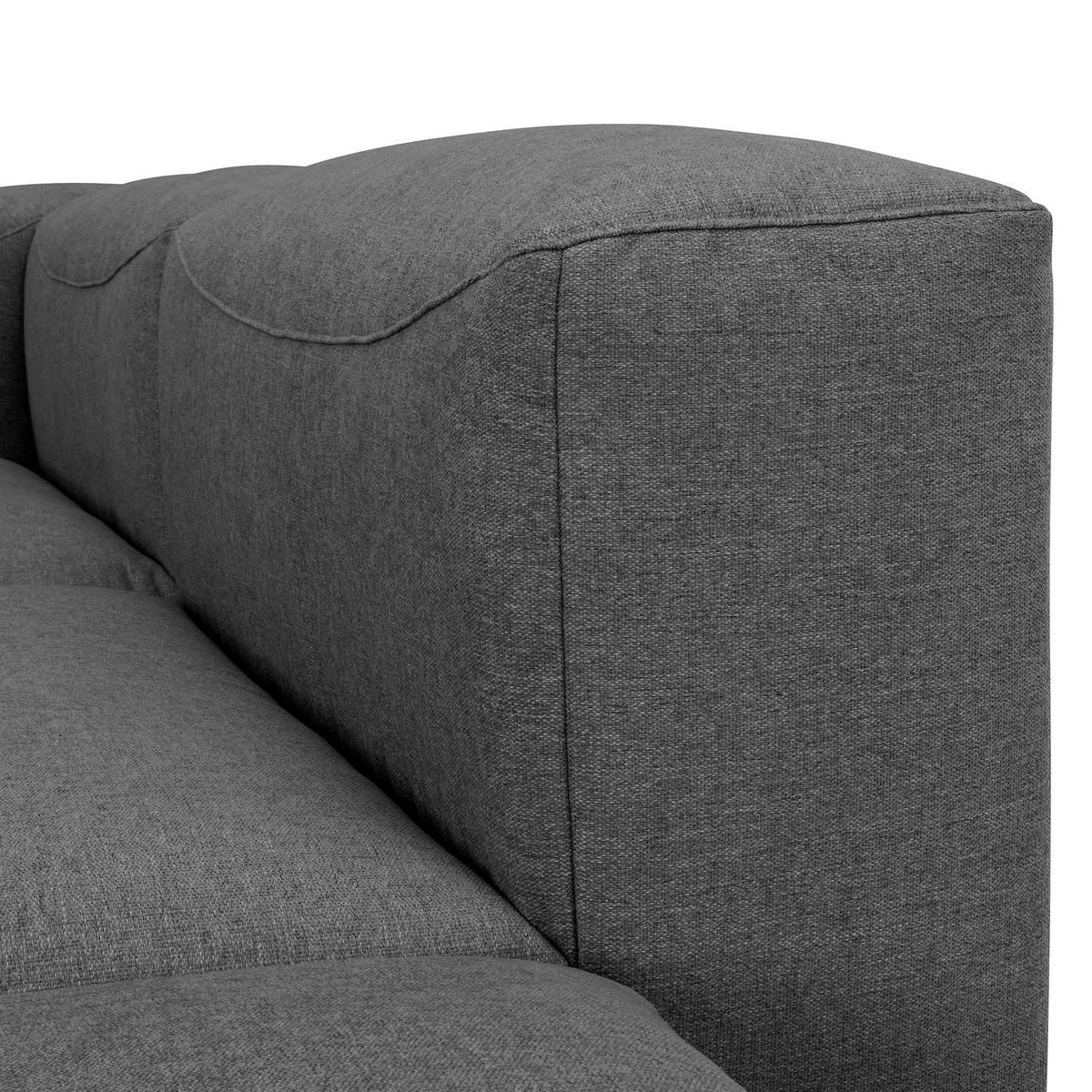 ECKSOFA mit Hocker rechts Kattrina Flachgewebe anthrazit - Anthrazit, Kunststoff (160/250cm) - 58aufmkessel