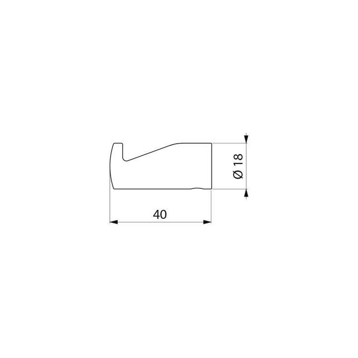 WANDHAKEN Edelstahl pulverbeschichtet weiß - Weiß, Metall (9/2/12cm) - Delabie