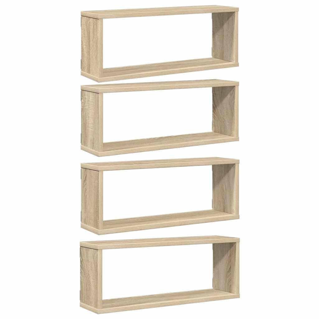 vidaXL Wandregalset Sonoma Eiche 60x23x15 cm