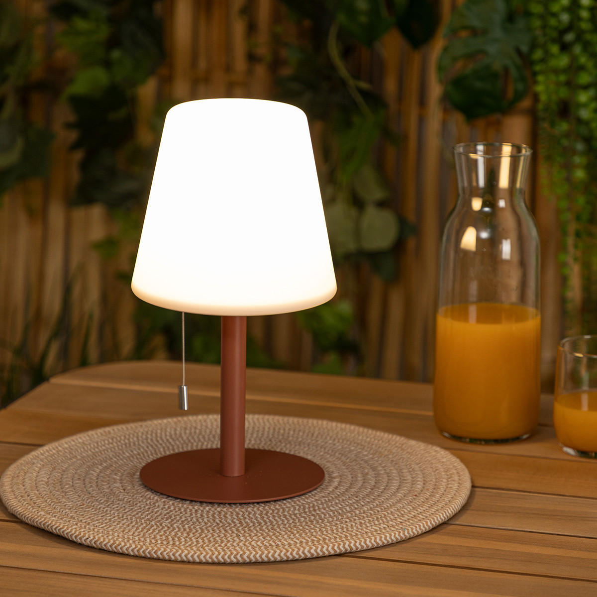GARTENLAMPE Zack 30 cm - Rot, Kunststoff (16/16/30cm) - Atmosphera Createur d´interieur