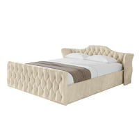 POLSTERBETT mit Bettkasten, Fußteil und Lattenrost, Boxbett mit Matratze H3/H4 - ZORAN-Z-V1 180x200 Beige - Ecru, Holzwerkstoff/Textil (180/200cm) - ALTDECOR