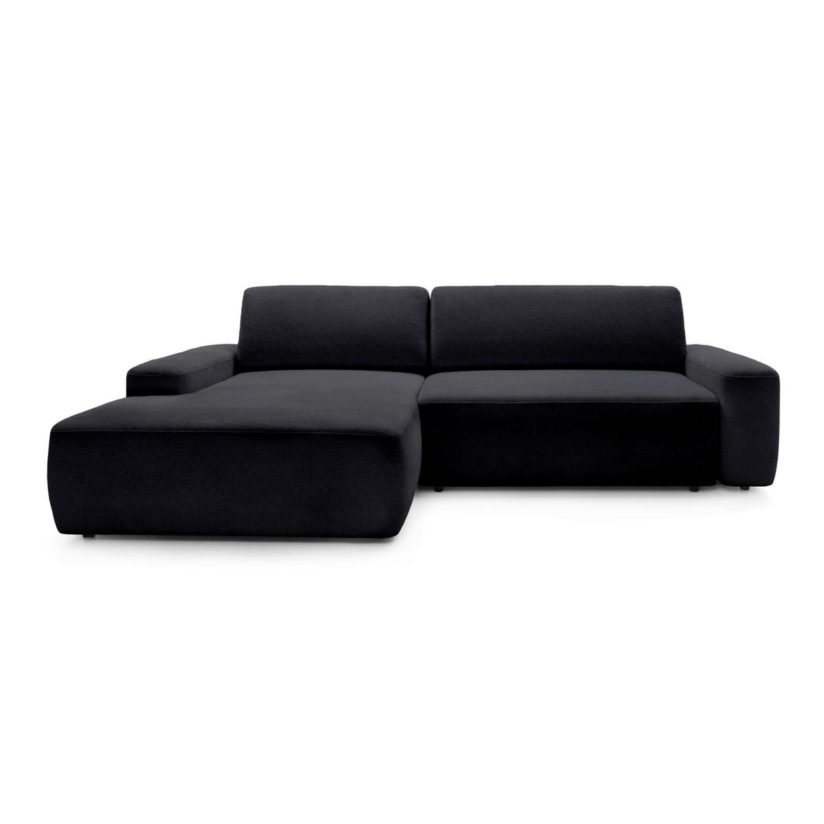 ECKSOFA Bamby Schwarz 264 cm - Schwarz, Textil (264/82/162cm) - Pillovely