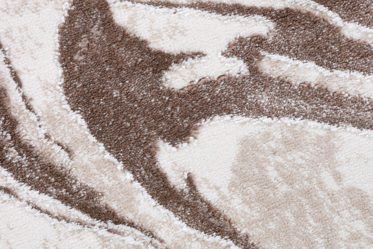 KOBEREC béžový hnedý krémový - 230 x 240 cm - hnedá/krémová, textil (230/240cm) - Mazovia
