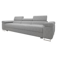 SCHLAFSOFA Torezio 3 Bis Cord - Hellgrau, Holz/Textil (263/90/102cm) - MIRJAN24