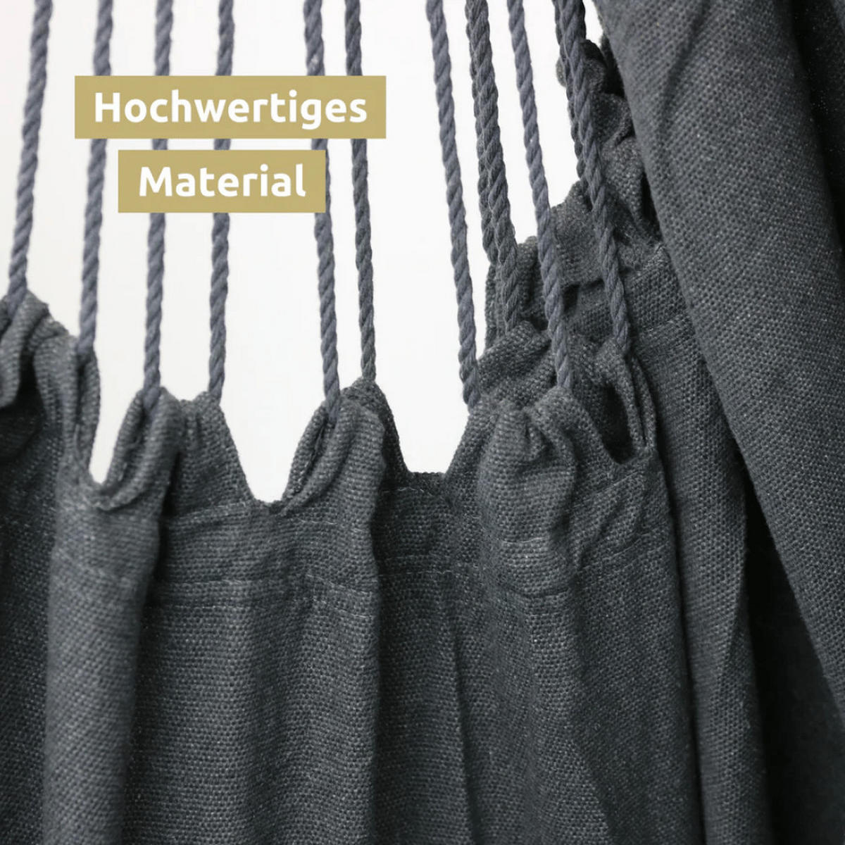 HÄNGESESSEL Indoor ohne Gestell MELA Anthrazit - Anthrazit, Textil (100/120/100cm) - DELUKE