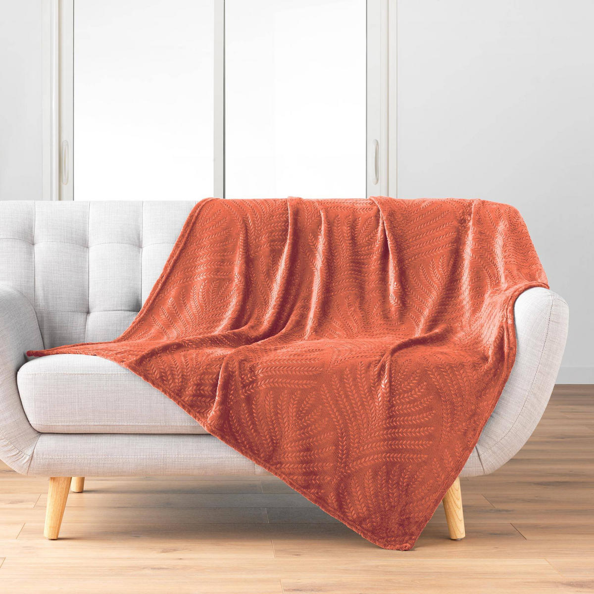ÜBERWURF Nelia 125/150 cm - Orange, Textil (150/125cm) - Douceur d´intérieur