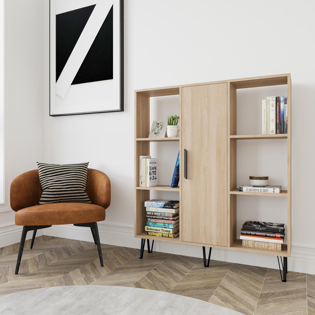 BÜCHERREGAL Peoria Eiche - Eichefarben, Holzwerkstoff (25/141.6/120cm) - Decorotika