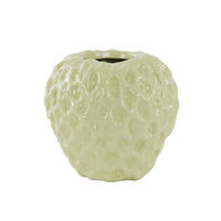 BODENVASE STRAWBERRY 35x34x33 cm, Gelb - Hellgelb, Keramik (33cm) - Light & Living