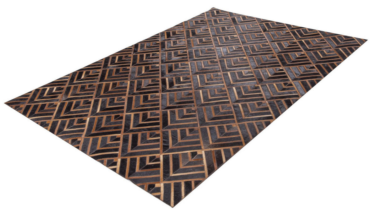LEDERTEPPICH Kobe 160x230 cm - Braun, Textil (160/230cm) - THEKO