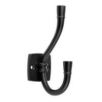 GARDEROBENHAKEN Argo Schwarz matt Wandmontage Paneel modern mit Holzschrauben - Schwarz, Metall (4/12/12cm) - Livingpoint24