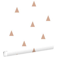 TAPETE grafische kleine Dreiecke 53 cm x 10.05 m - Weiß, Papier (53/0.1cm) - ESTAhome