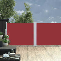 AUSZIEHBARE Seitenmarkise 170x1200 cm Rot - Rot, Textil (170/170/1200cm) - furnicato