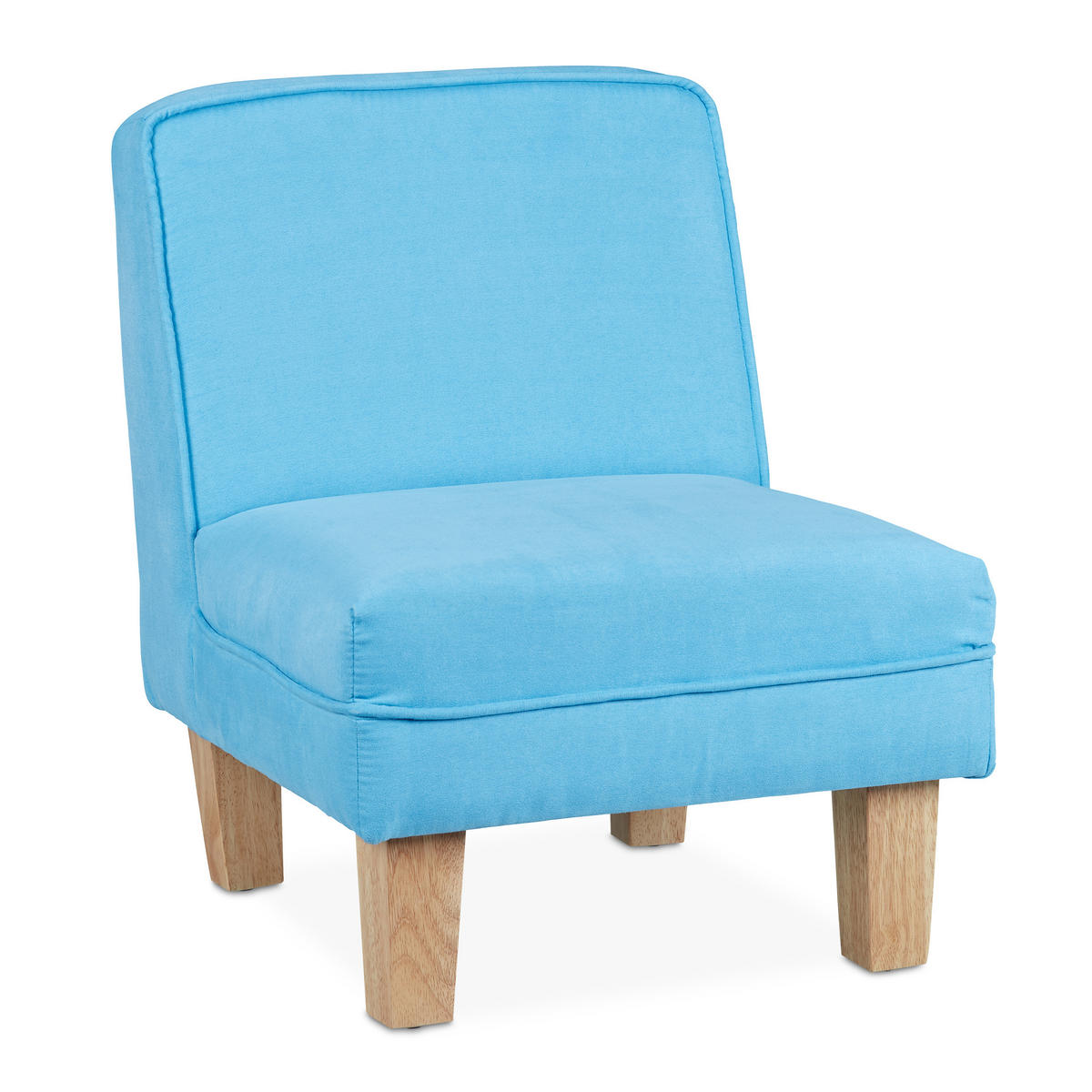 KINDERSESSEL - Hellblau, Holz/Textil (45/60/52cm) - Relaxdays